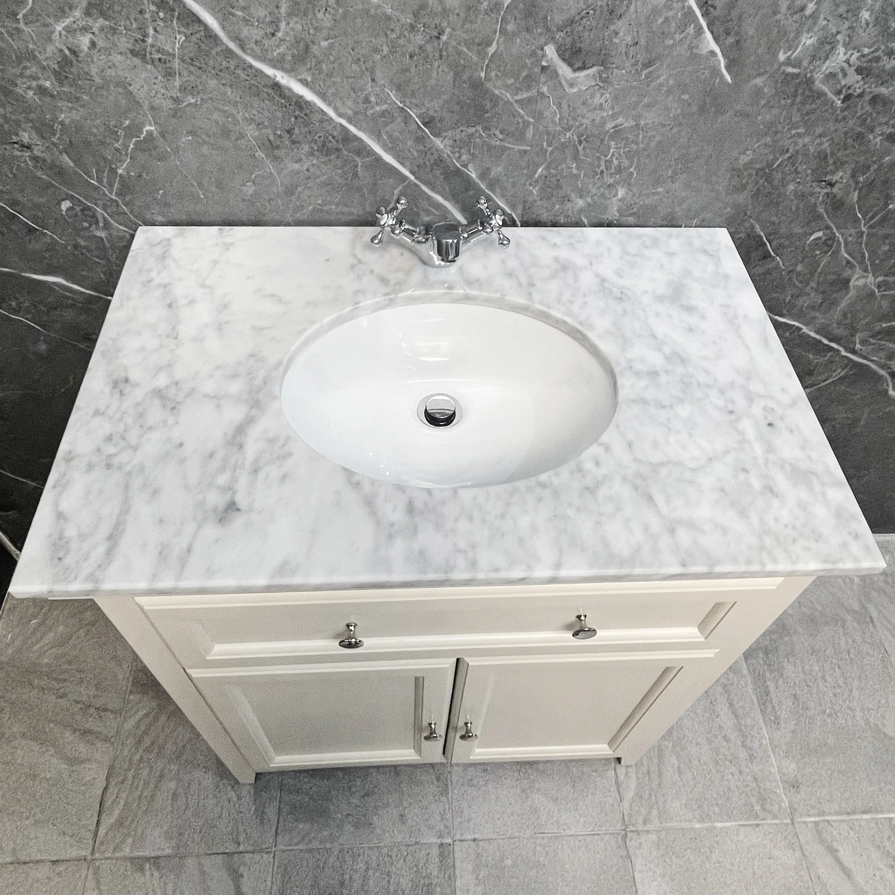 Savoy Traditional Style White Or Grey 800mm Vanity Unit Inc. Worktop & Basin 10 Savoy Traditional Style White Or Grey 800mm Vanity Unit Inc. Worktop & Basin - Image 8