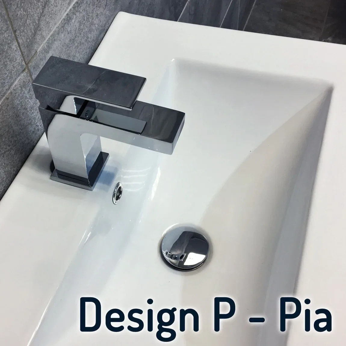 Nicky 600mm Square Vanity Unit & Ceramic Basin Sink Bathroom Drawer White Gloss 4 Nicky 600mm Square Vanity Unit & Ceramic Basin Sink Bathroom Drawer White Gloss - Image 2