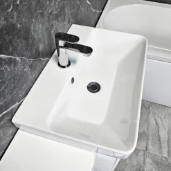 Sharon Double Ended Bathroom Suite With Ross White Gloss Vanity Units & Taps 14 Sharon Double Ended Bathroom Suite With Ross White Gloss Vanity Units & Taps -UK Bathroom Products Sales 2024 Sharon 1700 CTH Suite Rio White 550 Holly Basin PV07