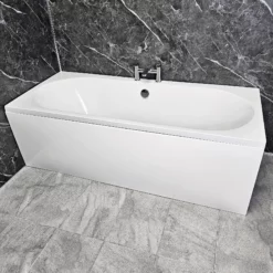 Sharon 1700mm X 750mm Double Ended Bath Slim Round Style Acrylic 7 Sharon 1700mm X 750mm Double Ended Bath Slim Round Style Acrylic -UK Bathroom Products Sales 2024 Sharon 1700 x 750mm Slim Double Ended Bath Side