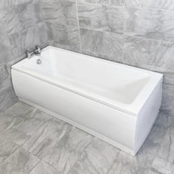 Siera 1700 X 700mm Single Ended Bath White Acrylic Straight Bathtub