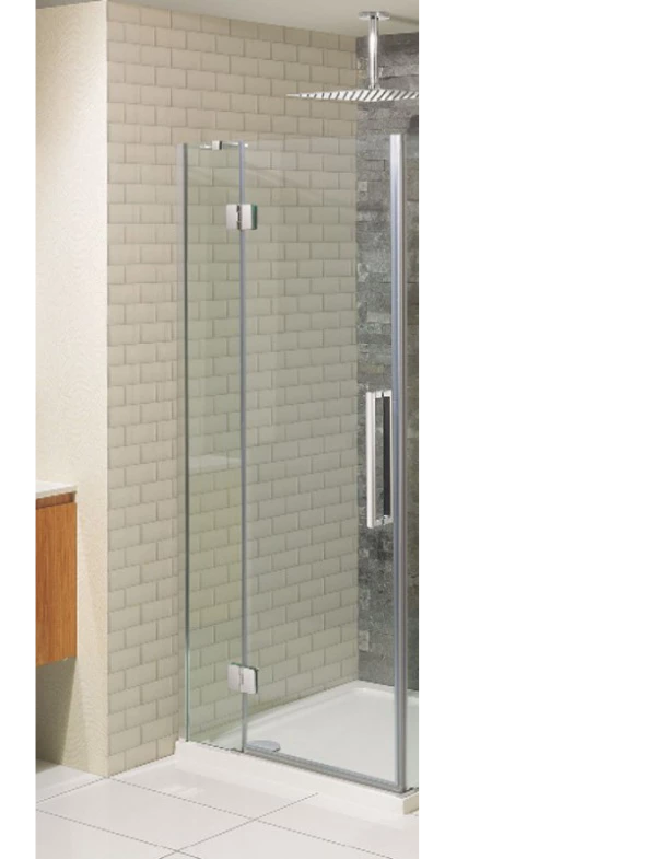 Simpsons Ten Hinged 1000mm Shower Door Silver Finish Frame With Inline Panel 3 Simpsons Ten Hinged 1000mm Shower Door Silver Finish Frame With Inline Panel