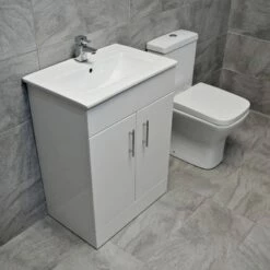 Hydros Sindee Rimless Toilet & Naomi Square Vanity Basin Unit Bathroom Set 19 Hydros Sindee Rimless Toilet & Naomi Square Vanity Basin Unit Bathroom Set -UK Bathroom Products Sales 2024 Sindee Naomi 600 Set Side