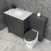 Salisbury Traditional 1300mm Dark Grey Vanity Set Inc Toilet & Marble Worktop 1 Salisbury Traditional 1300mm Dark Grey Vanity Set Inc Toilet & Marble Worktop -UK Bathroom Products Sales 2024 Soulbury Dark Grey Vanity Set Above Angle KIT974 copy jpg webp