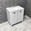Salisbury Traditional 800mm Light Grey Vanity Unit With Marble Worktop & Basin 2 Salisbury Traditional 800mm Light Grey Vanity Unit With Marble Worktop & Basin -UK Bathroom Products Sales 2024 Soulbury Light Grey Vanity Side 1