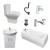 Luxury Square 1700 X 700mm Bath Complete Modern Bathroom Suite Inc Taps & Vanity