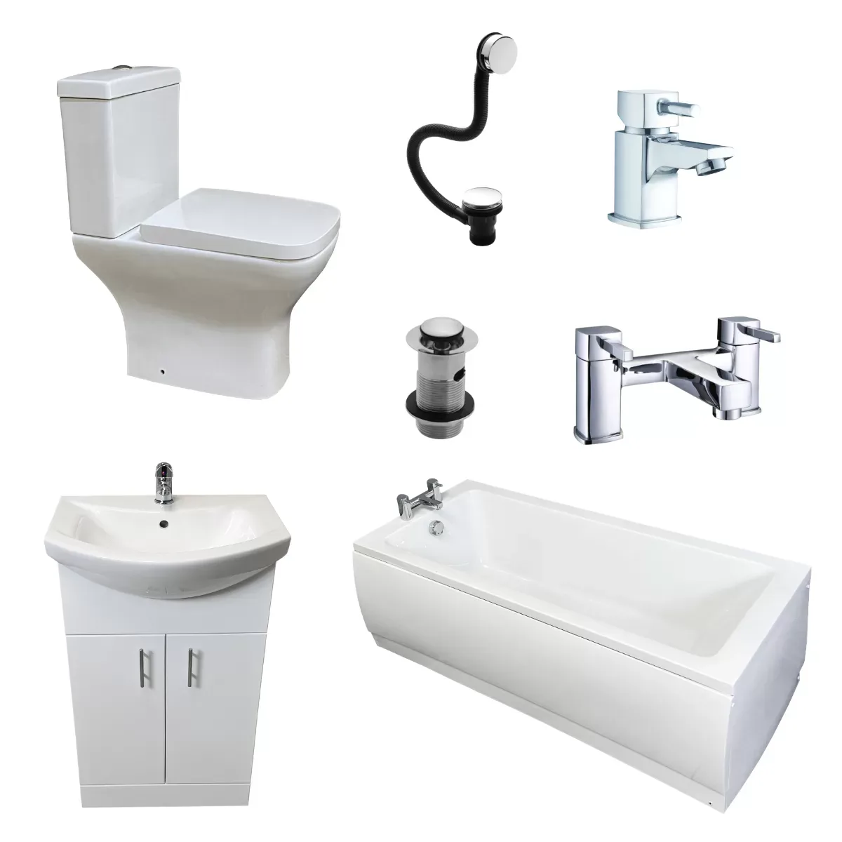 Luxury Square 1700 X 700mm Bath Complete Modern Bathroom Suite Inc Taps & Vanity 3 Luxury Square 1700 X 700mm Bath Complete Modern Bathroom Suite Inc Taps & Vanity