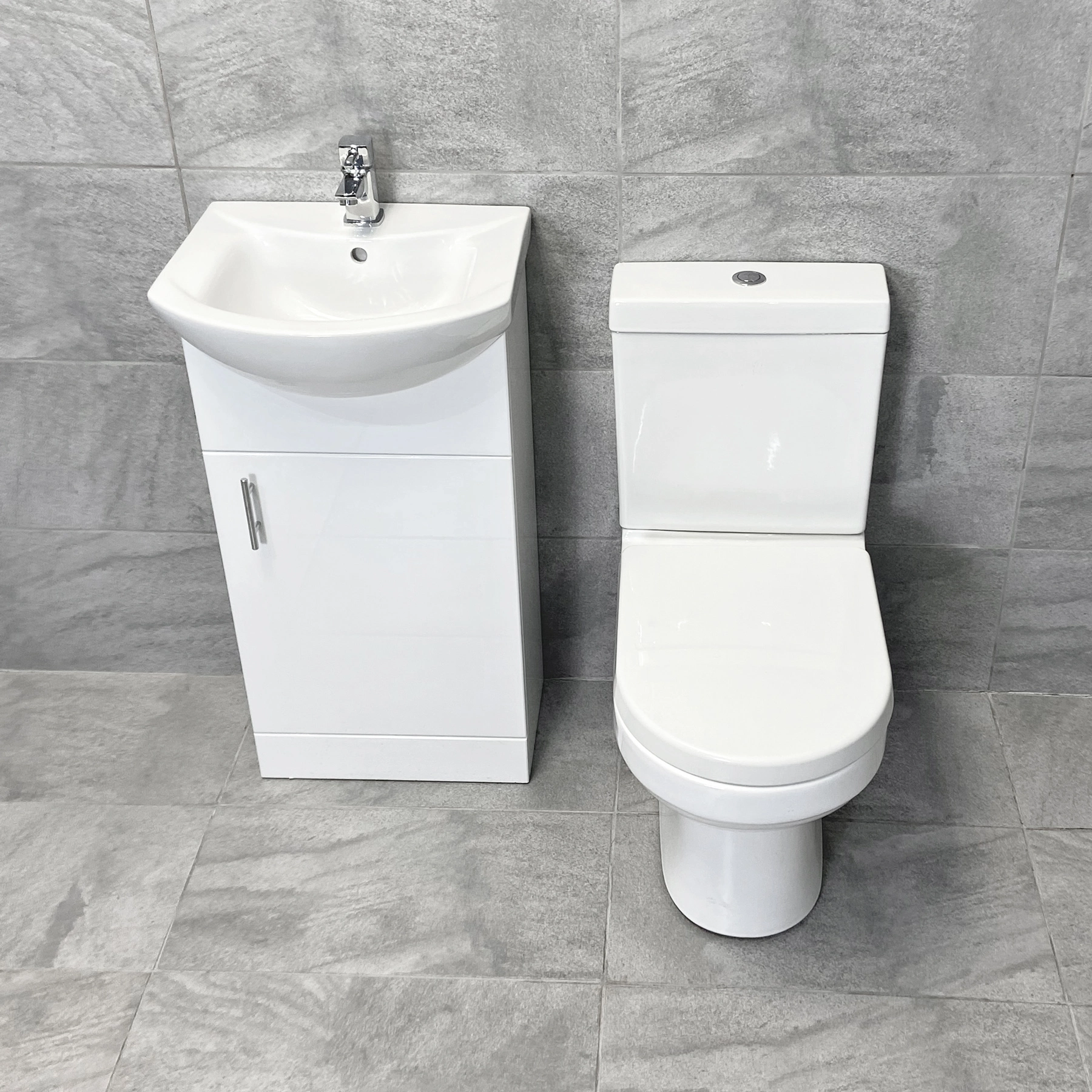 450mm Modern Cloakroom Package Vanity Basin Sink Unit + Toilet Set Ensuite 3 450mm Modern Cloakroom Package Vanity Basin Sink Unit + Toilet Set Ensuite
