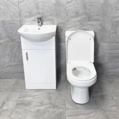 450mm Modern Cloakroom Package Vanity Basin Sink Unit + Toilet Set Ensuite 10 450mm Modern Cloakroom Package Vanity Basin Sink Unit + Toilet Set Ensuite -UK Bathroom Products Sales 2024 St Moritz 450 Charlie Y07 Open
