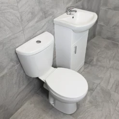 450mm Vanity Basin Sink Unit Set With Optional Toilet & Tap Cloakroom Suite 11 450mm Vanity Basin Sink Unit Set With Optional Toilet & Tap Cloakroom Suite -UK Bathroom Products Sales 2024 St Moritz 450 Gina V05 Set Side jpg webp