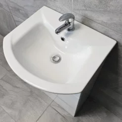 Designer Bathroom Vanity Basin Sink Unit Storage – White – Various Sizes 20 Designer Bathroom Vanity Basin Sink Unit Storage – White – Various Sizes -UK Bathroom Products Sales 2024 St Moritz 450 V05 Basin jpg webp 1