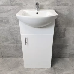 450mm Vanity Basin Sink Unit Set With Optional Toilet & Tap Cloakroom Suite 15 450mm Vanity Basin Sink Unit Set With Optional Toilet & Tap Cloakroom Suite -UK Bathroom Products Sales 2024 St Moritz 450 V05 Front jpg webp