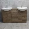 Mediterranean 1450 Double Basin Sink Vanity Unit Set Bathroom Walnut Oak Finish 2 Mediterranean 1450 Double Basin Sink Vanity Unit Set Bathroom Walnut Oak Finish -UK Bathroom Products Sales 2024 St moritz double basin walnut front