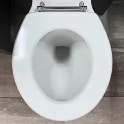 Stafford Moulded Wood Toilet Seat (Toilet Seat Cover Not Included) -UK Bathroom Products Sales 2024 Stafford Seat Above jpg webp