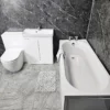 Steph Single Ended Bathroom Suite With Ross White Gloss Vanity Units With Taps 1 Steph Single Ended Bathroom Suite With Ross White Gloss Vanity Units With Taps -UK Bathroom Products Sales 2024 Steph 1700 ETH Suite Rio White 700 Holly End