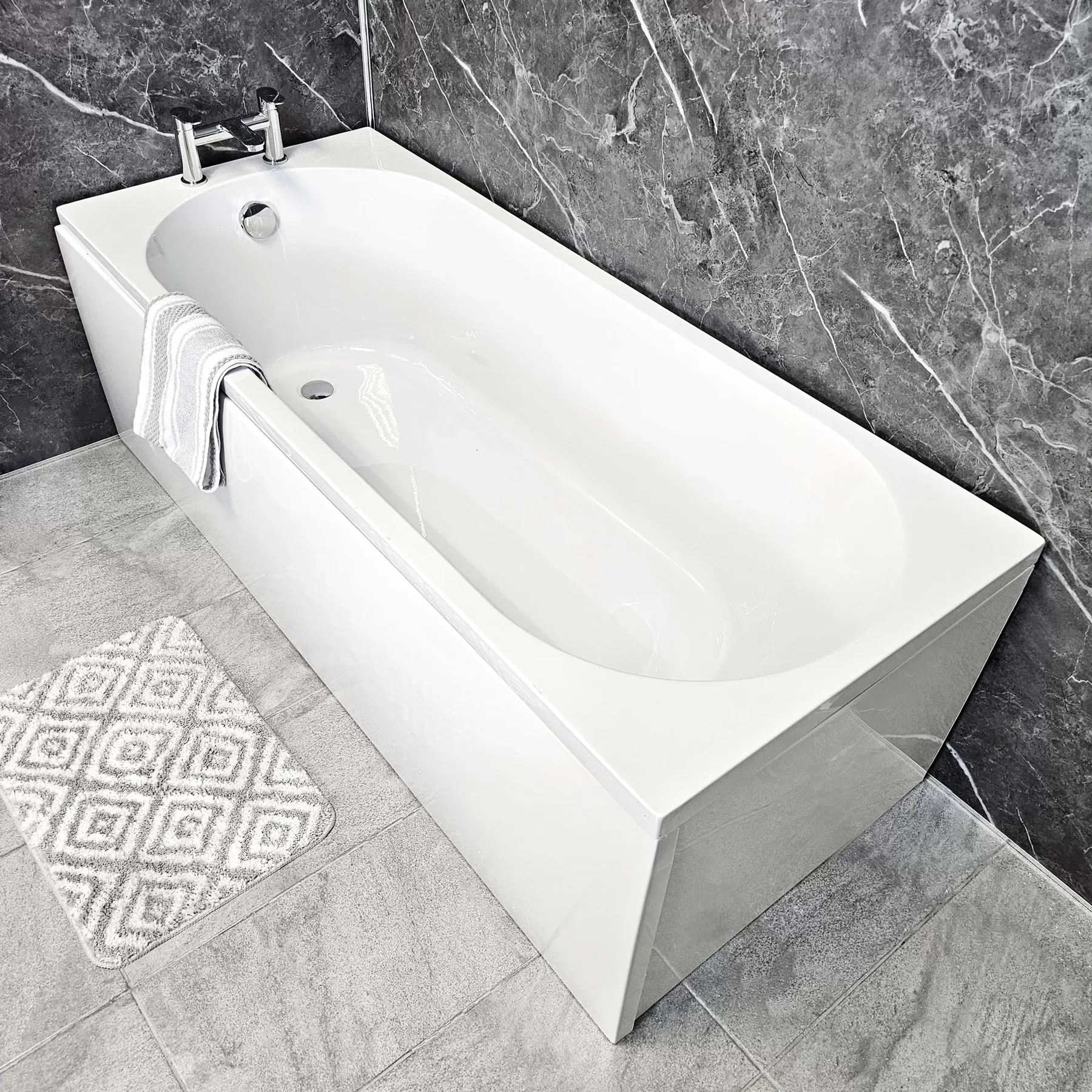 Steph Slim Round Single Ended Bath 1700mm X 700mm Acrylic 3 Steph Slim Round Single Ended Bath 1700mm X 700mm Acrylic