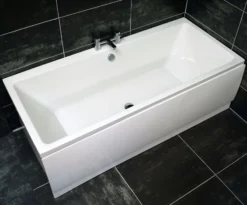 Suzie Slim 1700mm X 750mm Square Style Thin Rim Double Ended Bath