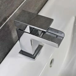 Georgina Cloakroom Basin Mono Mixer Waterfall Sink Tap + Click Waste 7 Georgina Cloakroom Basin Mono Mixer Waterfall Sink Tap + Click Waste -UK Bathroom Products Sales 2024 TG402 Basin Monomixer above
