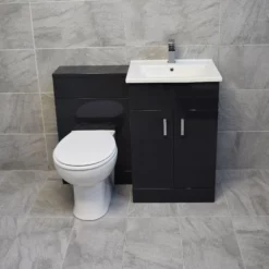 Tess 1150mm Square Vanity Set Ceramic Basin & Toilet Pan In White Or Anthracite 18 Tess 1150mm Square Vanity Set Ceramic Basin & Toilet Pan In White Or Anthracite -UK Bathroom Products Sales 2024 Tess suite KIT633 ANT together jpg