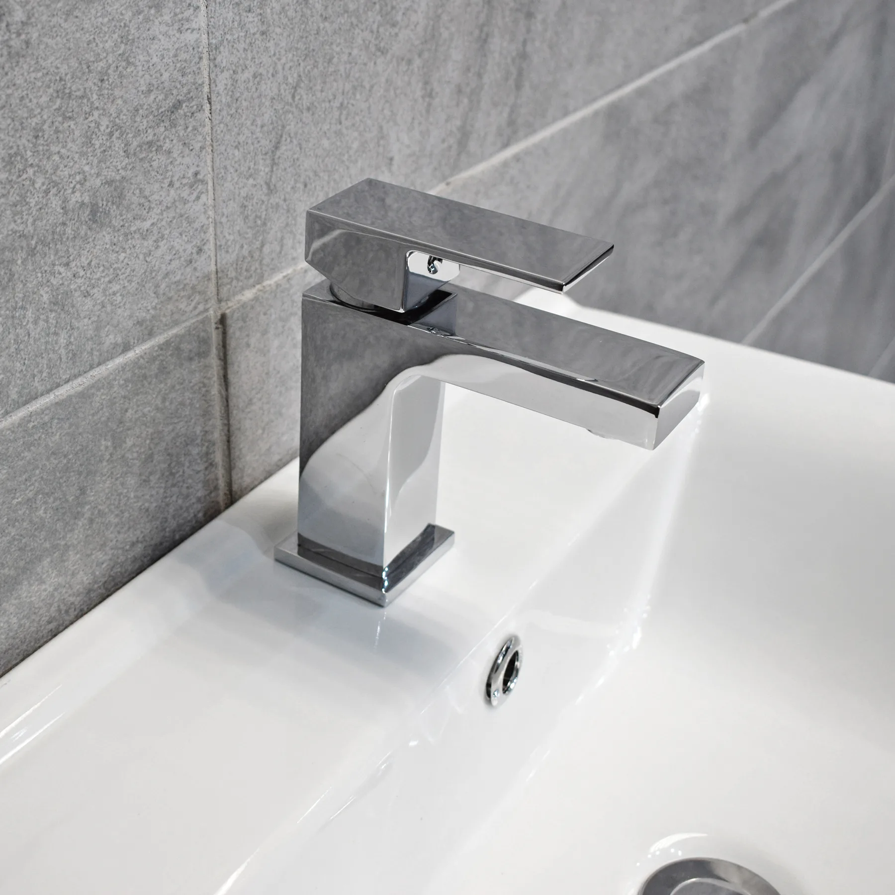 Tess 550mm Square Basin Sink Vanity Unit White Or Anthracite Grey 4 Tess 550mm Square Basin Sink Vanity Unit White Or Anthracite Grey - Image 2