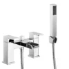 Belle Square Waterfall Style Bath Shower Mixer Chrome Mixer Tap Solid Brass