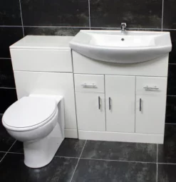 1350mm Bathroom Vanity Set / 850mm Basin Sink Unit + WC Toilet Unit + Tap Opt
