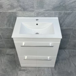Nicky 600mm Square Vanity Unit & Ceramic Basin Sink Bathroom Drawer White Gloss 14 Nicky 600mm Square Vanity Unit & Ceramic Basin Sink Bathroom Drawer White Gloss -UK Bathroom Products Sales 2024 Variation of Nicky 600mm Floorstanding Vanity Sink Unit Bathroom Storage Inc Ceramic Basin 224838422638 181b jpg webp