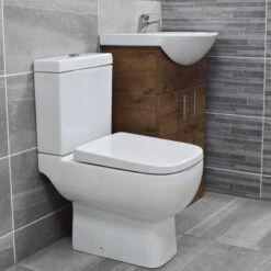 Rak Series 600 Toilet + 550mm Walnut Bathroom Basin Sink Unit Set Cloakroom 12 Rak Series 600 Toilet + 550mm Walnut Bathroom Basin Sink Unit Set Cloakroom -UK Bathroom Products Sales 2024 Walnut550 unit rak toilet side