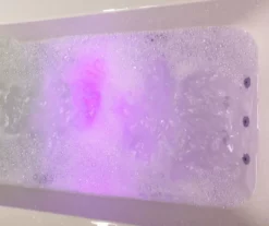 Whirlpool Acrylic Spa P Shaped Bath And Shower Screen – Right Hand Bath 9 Whirlpool Acrylic Spa P Shaped Bath And Shower Screen – Right Hand Bath -UK Bathroom Products Sales 2024 Whirlpool with light bubbly water pink Mar 18 jpg webp 3