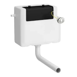 Dual Flush Toilet Concealed Cistern 6L Front Access Side Entry + Chrome Button