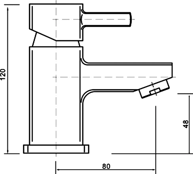 Nora Square Cloakroom Basin Tap Mono Mixer Tap With Waste 5 Nora Square Cloakroom Basin Tap Mono Mixer Tap With Waste - Image 3
