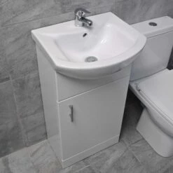 Rak Origin Compact Toilet + Vanity Basin Sink Unit Cloakroom Set Ensuite -UK Bathroom Products Sales 2024 kit710 RAK Origin St Moritz 450 sink
