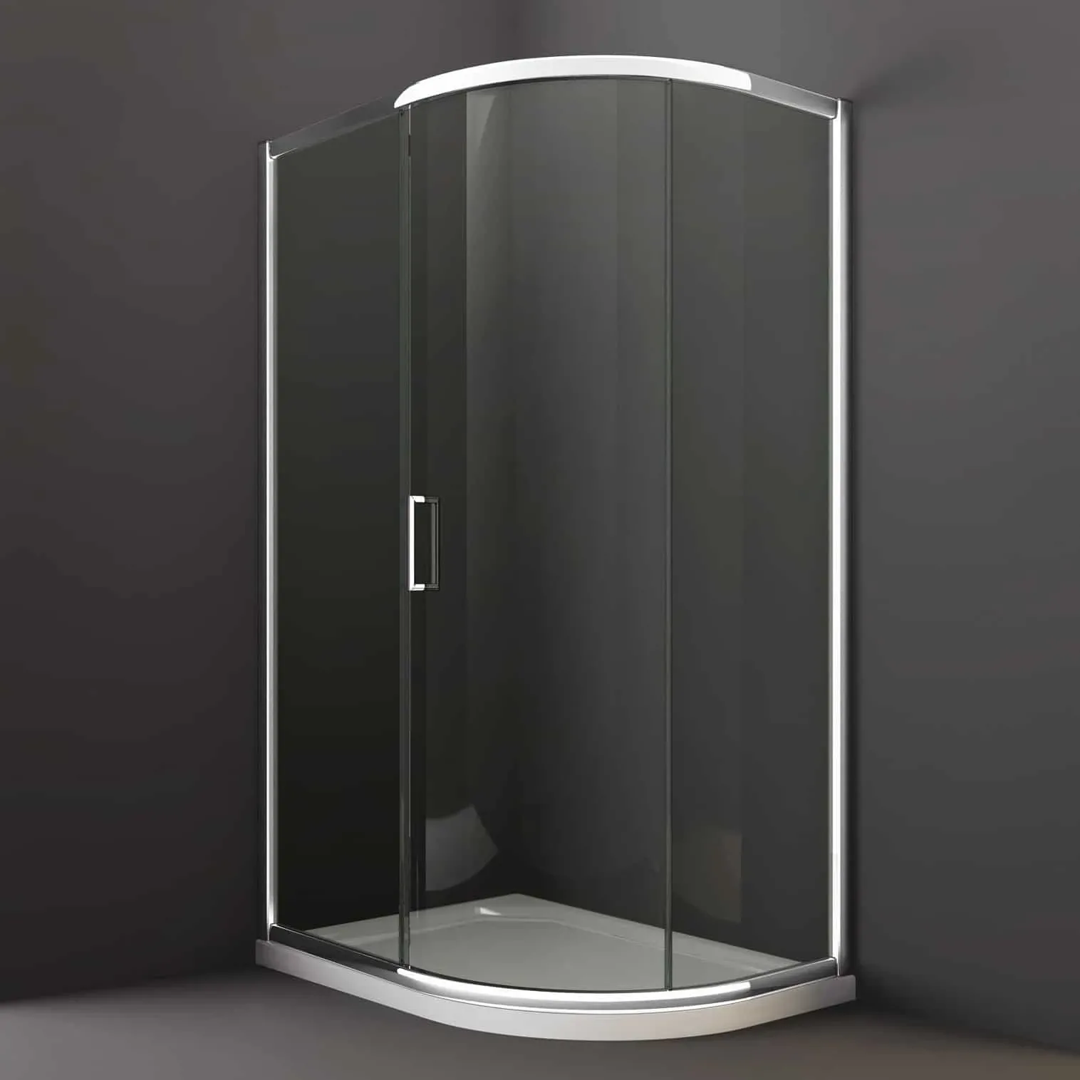 Merlyn 8 Series 1 Door Offset Quadrant Shower Cubicle With Tray Option 3 Merlyn 8 Series 1 Door Offset Quadrant Shower Cubicle With Tray Option